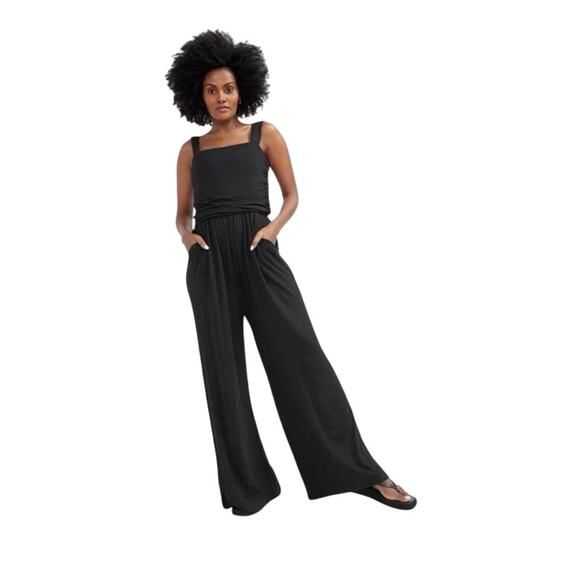 Hatch Pants - Hatch on the go square neck nursing jumpsuit -med
